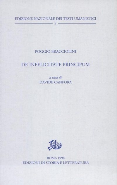 Couverture : De infelicitate principum