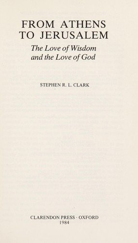 Couverture : From Athens to Jerusalem