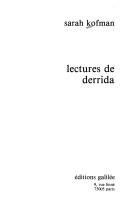 Couverture : Lectures de Derrida