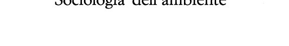 Couverture : Sociologia dell'ambiente