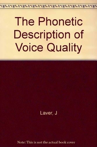 Couverture : The phonetic description of voice quality