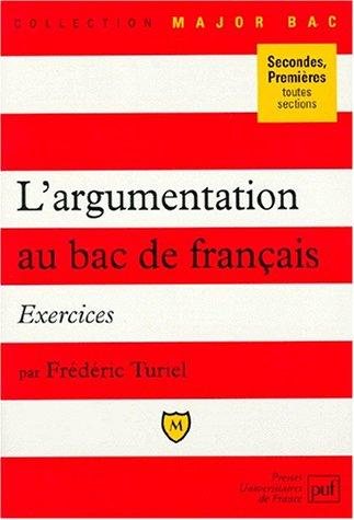 Couverture : L'Exercices argumentation au Bac de français