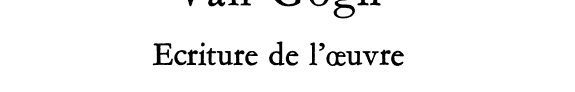 Couverture : Van Gogh