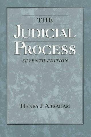 Couverture : The judicial process