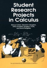 Couverture : Student research projects in calculus