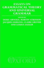 Couverture : Essays on grammatical theory and universal grammar