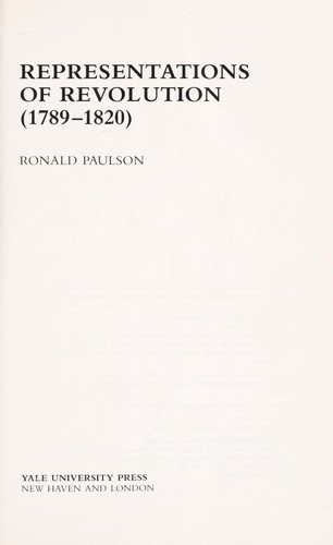Couverture : Representations of revolution, 1789-1820