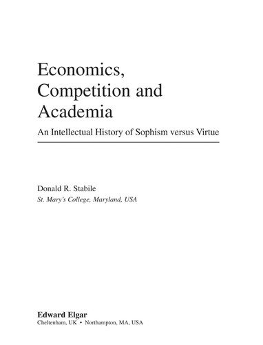 Couverture : Economics, Competition and Academia