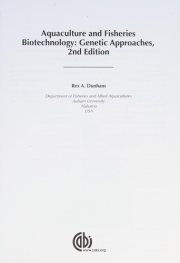 Couverture : Aquaculture and Fisheries Biotechnology