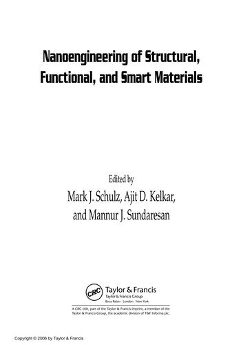 Couverture : Nanoengineering of structural, functional, and smart materials