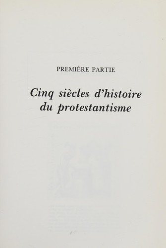 Couverture : La France protestante