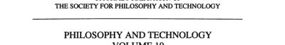 Couverture : Philosophy of technology in Spanish speaking countries