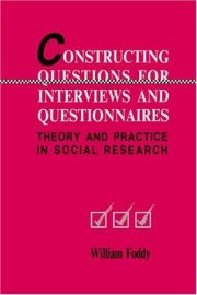 Couverture : Constructing questions for interviews and questionnaires
