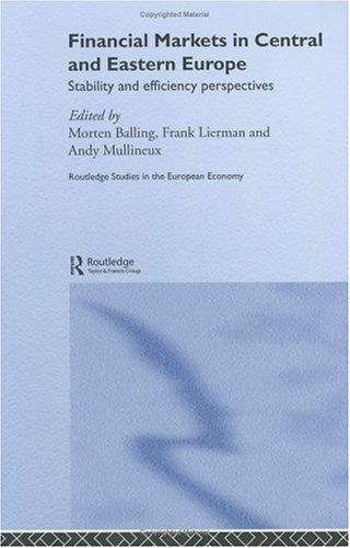 Couverture : Financial markets in Central and Eastern Europe
