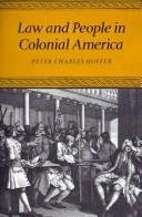 Couverture : Law and people in colonial America