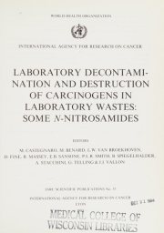 Couverture : Laboratory decontamination and destruction of carcinogens in laboratory wastes