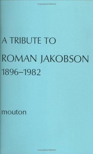 Couverture : A Tribute to Roman Jakobson, 1896-1982.