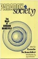Couverture : Paradox and society