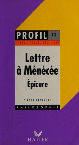 Couverture : Lettre à Ménécée