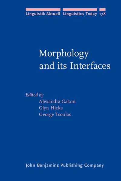 Couverture : Morphology and its interfaces