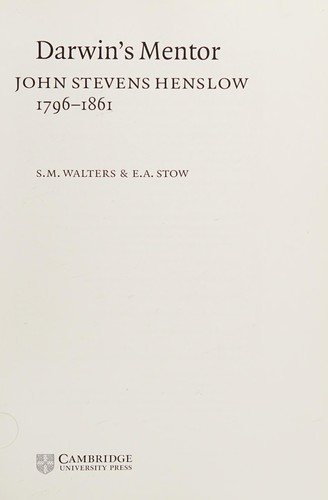 Couverture : Darwin's mentor