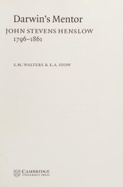 Couverture : Darwin's mentor