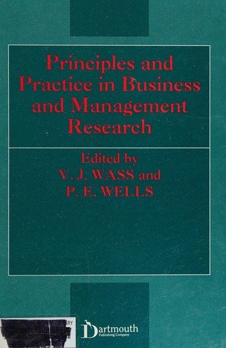 Couverture : Principles and practice in business and management research