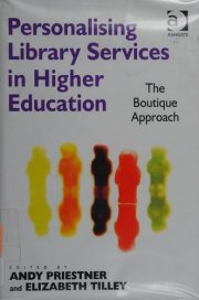 Couverture : Personalising Library Services in Higher Education