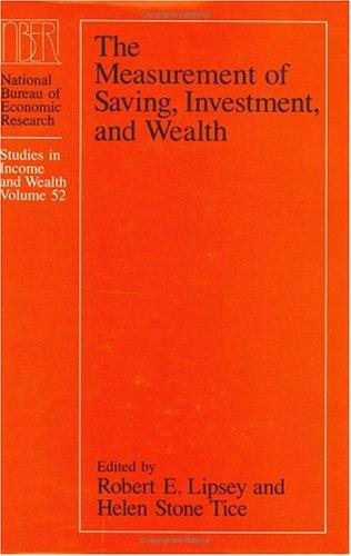 Couverture : The Measurement of saving, investment, and wealth