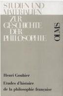 Couverture : Etudes d'histoire de la philosophie française