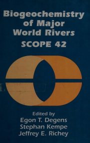Couverture : Biogeochemistry of major world rivers