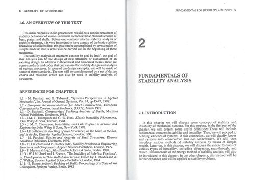 Couverture : Stability of structures