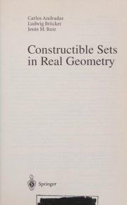 Couverture : Constructible sets in real geometry
