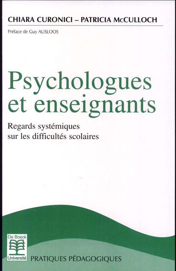 Couverture : Psychologues et enseignants