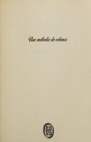 Couverture : Une mélodie de velours