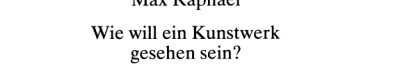 Couverture : Wie will ein Kunstwerk gesehen sein?