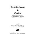 Couverture : La belle époque de l'opium