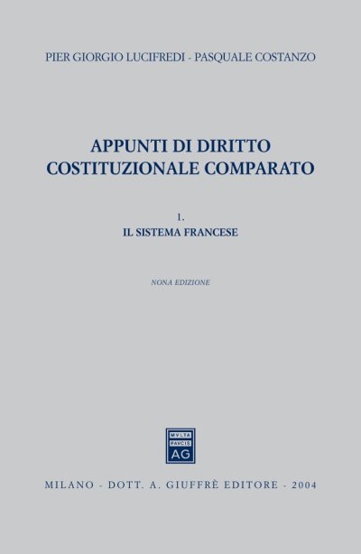 Couverture : Appunti di diritto costituzionale comparato