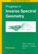 Couverture : Progress in inverse spectral geometry