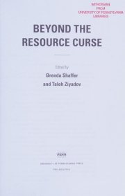Couverture : Beyond the Resource Curse