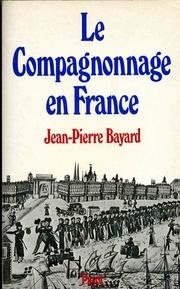 Couverture : Le compagnonnage en France