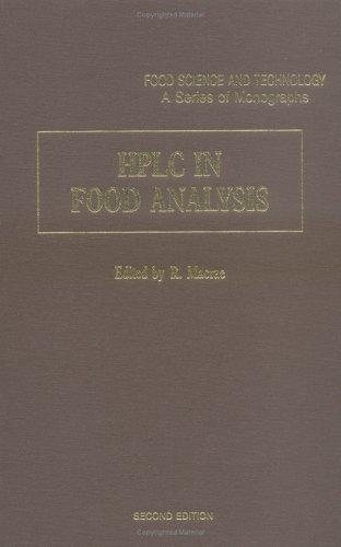 Couverture : HPLC in food analysis