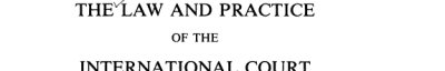Couverture : The Law and Practice of the International Court