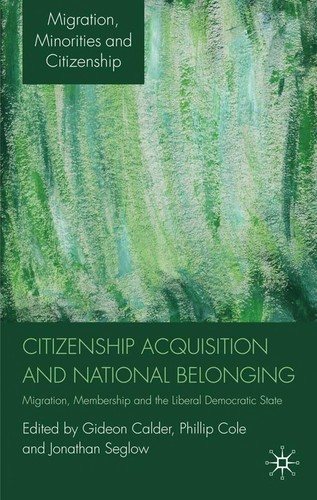 Couverture : Citizenship acquisition and national belonging