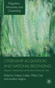 Couverture : Citizenship acquisition and national belonging
