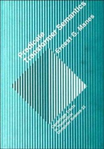 Couverture : Predicate transformer semantics