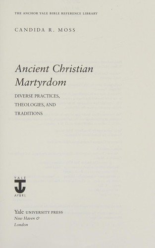 Couverture : Ancient Christian Martyrdom