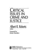 Couverture : Critical issues in crime and justice