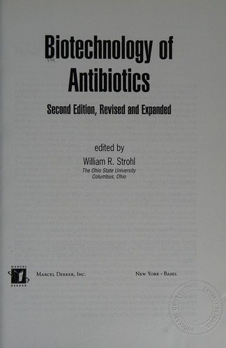 Couverture : Biotechnology of antibiotics
