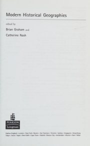 Couverture : Modern historical geographies